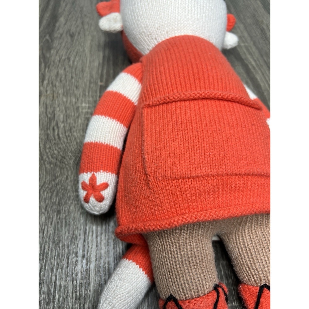 Cuddoll Fox Knit Plush Handmade Organic Cotton Stuffed Animal Reg 20" Stay Wild - Picture 6 of 13